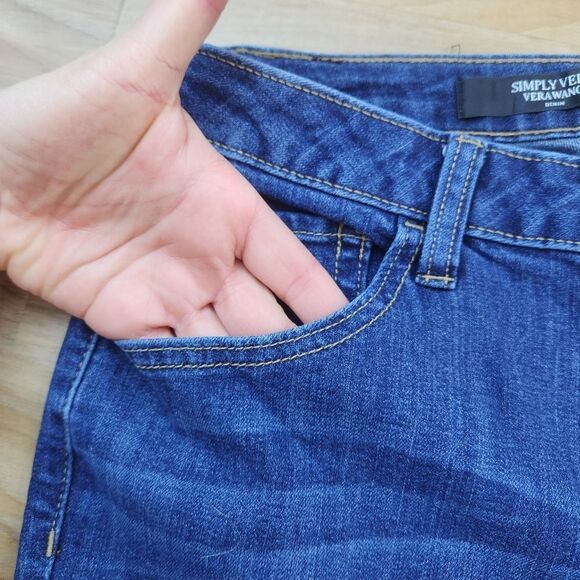 💛Simply Vera Wang Blue Midrise Bootcut Jeans Size 8/29 - Picture 8 of 12